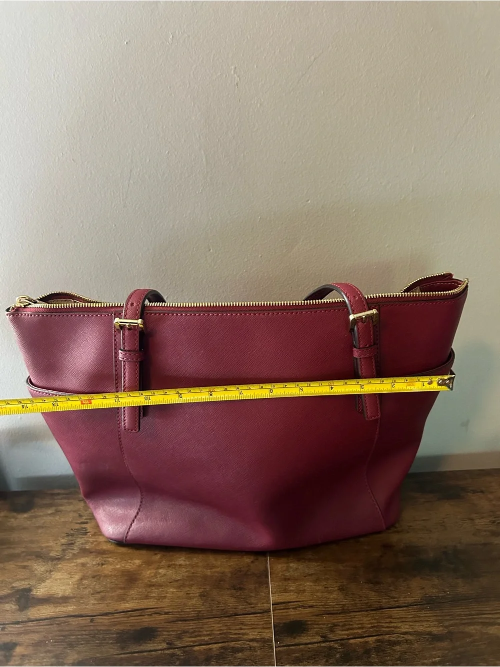 Michael Kors Burgundy Saffiano Leather Tote